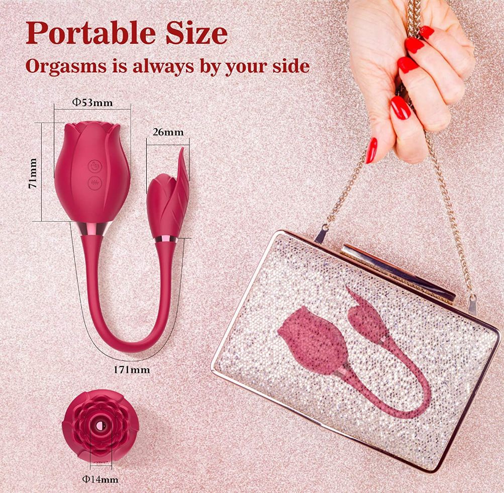 Rose Toys Vibrator Clitoral Sucking Vibrator with Vibrating Egg Suction  Vaginal Anal Stimulator Breast Nipple Massager | VibratorToyX