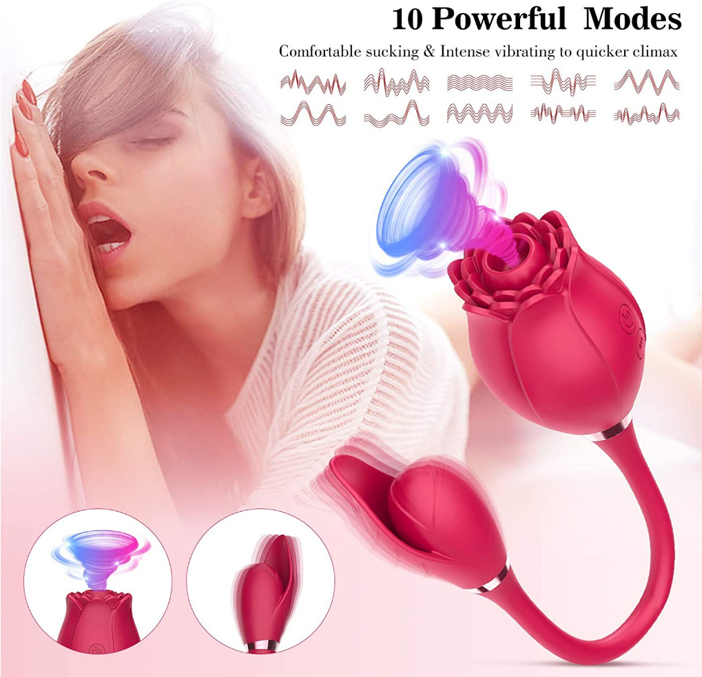 Rose Toys Vibrator Clitoral Sucking Vibrator with Vibrating Egg Suction  Vaginal Anal Stimulator Breast Nipple Massager | VibratorToyX