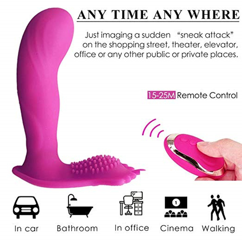 Wearable Clitoris G-spot Butterfly Vibrator - G Spot Clit Vibrator Toys |  VibratorToyX