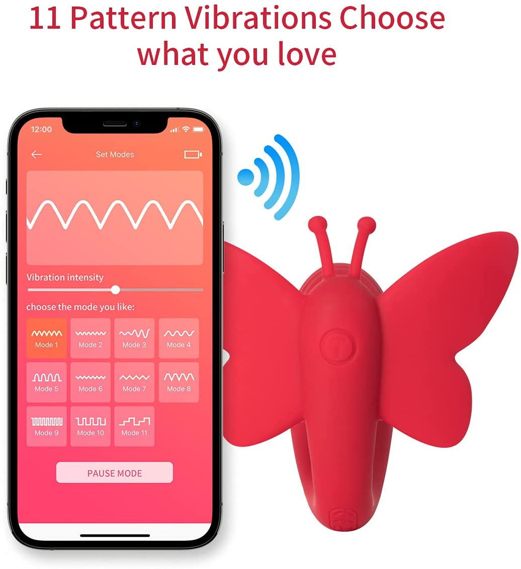 Wearable Couple Vibrator with APP Remote Control, G-spot Clitoral Vibrator  Wireless Butterfly Vibrator Wireless Butterfly Vibrator | VibratorToyX