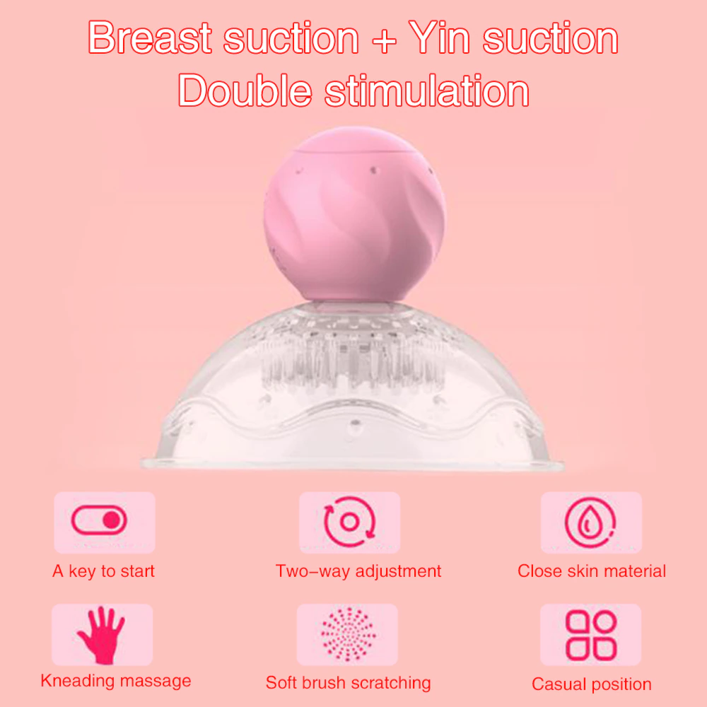 Nipple Massage Clitoris Stimulator Breast Pump Enlargement Licking Vibrator