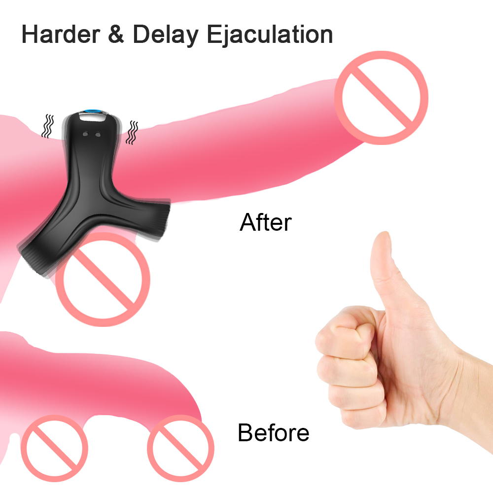 Vibrator Cockring Penis Cock Ring on for Man Delay Ejaculation |  VibratorToyX